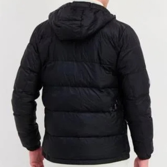 Eddie Bauer Men's Wide Channel Hooded Down Black Puffer Jacket - Picture 2 of 13